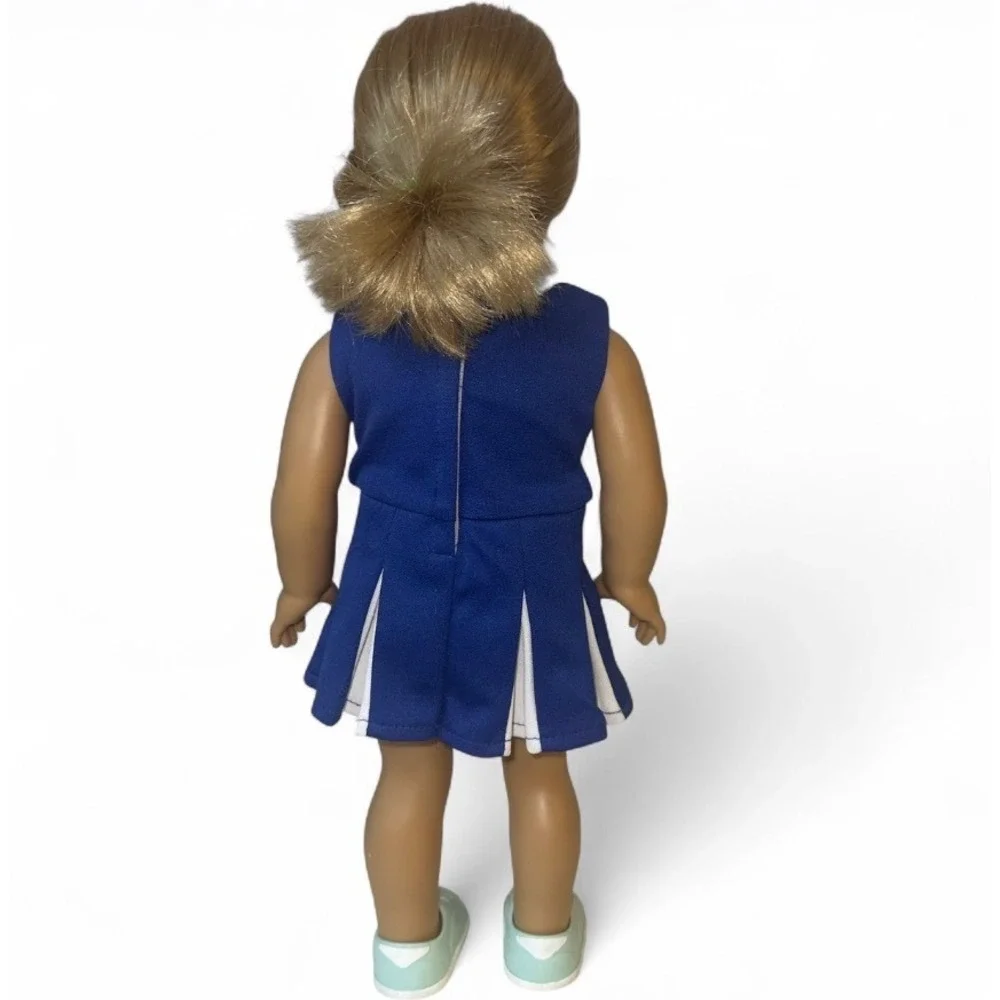 American Girl Blue White Cheerleader Dress Outfit 2013 18 Inch Doll Clothes
